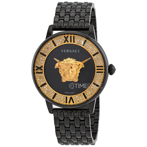 versace ve2r00922|Versace La Medusa Diamond Quartz Black Dial Ladies Watch .